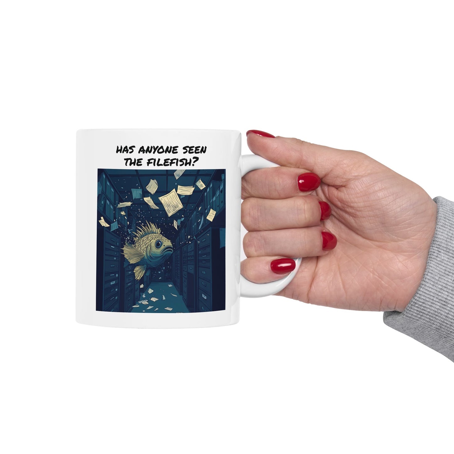 Has Anyone Seen the Filefish? – Office Chaos Mug