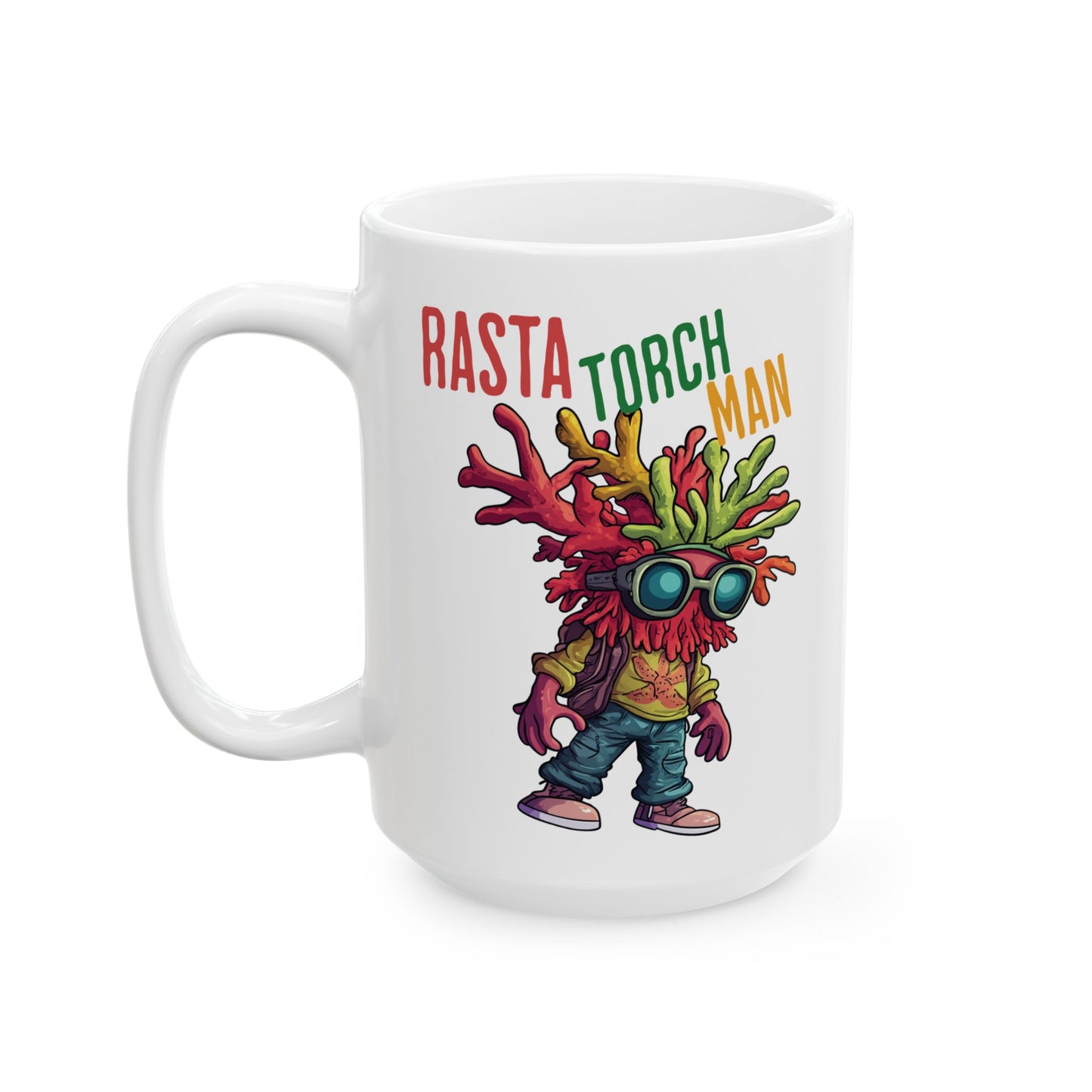 Torch It Up” – Rasta Torch Man Mug (11oz, 15oz)